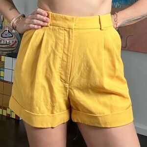 Racil yellow wool short shorts. Size 36
